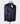 Black Satin Collar Dark Blue Patterned Tuxedo