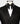 Black Gemstone Embriored Collar Black Tuxedo