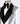 White Feather Stencil Detailed Stone Embroidered Tuxedo