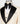 Black Satın Collar Cream Tuxedo