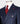 Dark Blue Red Striped Silver Button Business Classic Suit