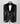 Black Velvet Collar Sequined Silver Tuxedo