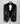 Black Velvet Collar Sequined Silver Tuxedo