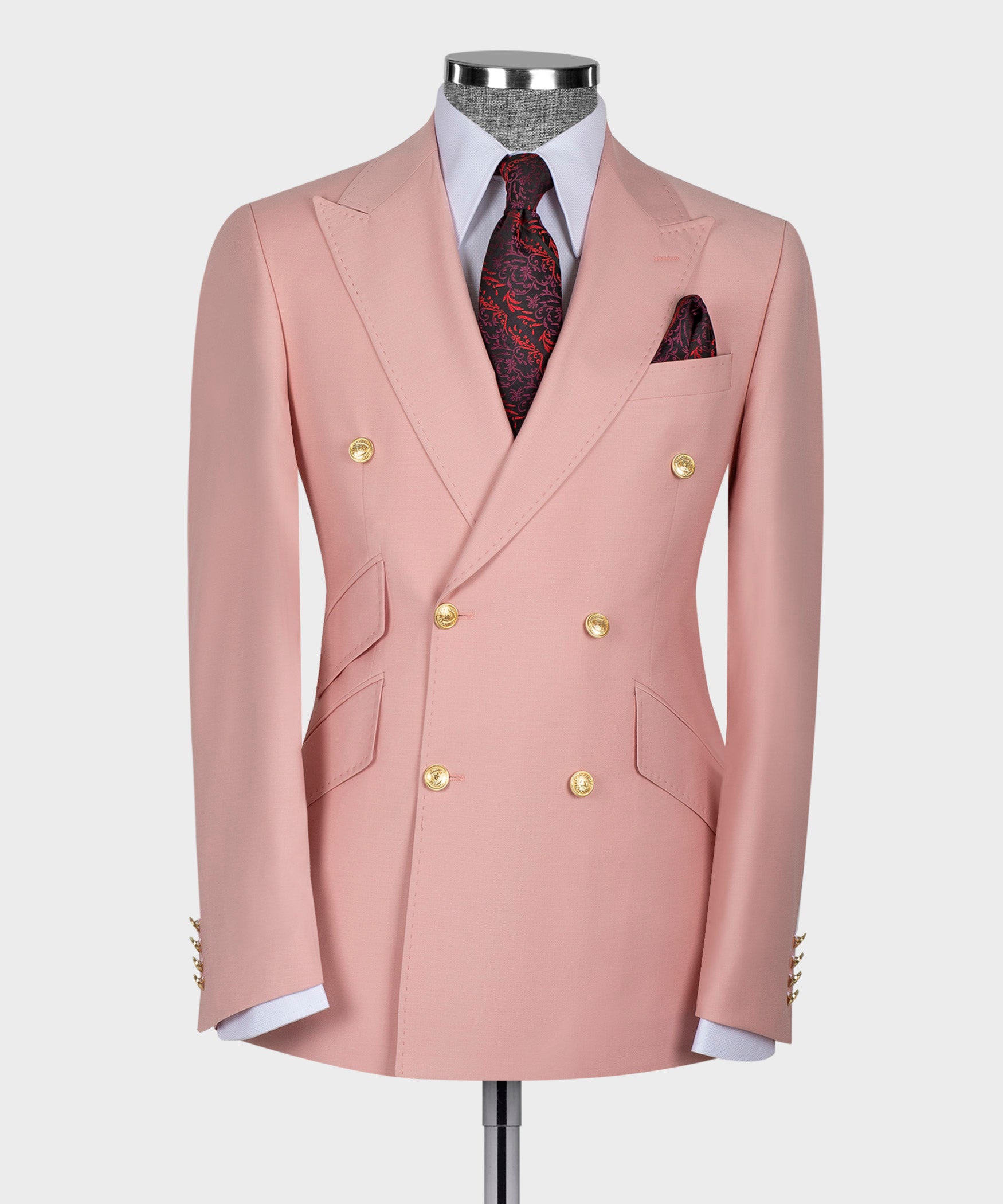 Double Breasted Gold Button Men’s Suit – Dio Babylonian