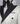 Black Satin Collar White Patterned Tuxedo